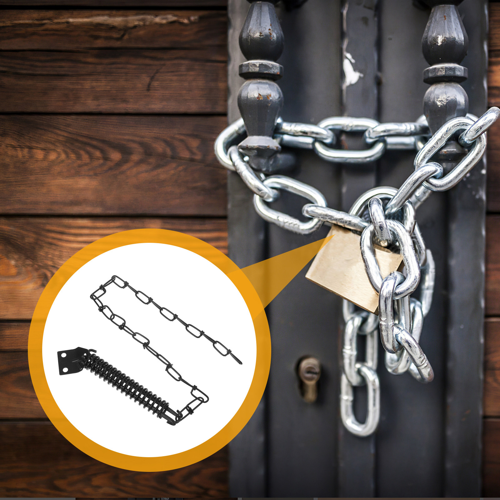 1Set Iron Door Chain Windproof - Security Chain Door 评论和价格