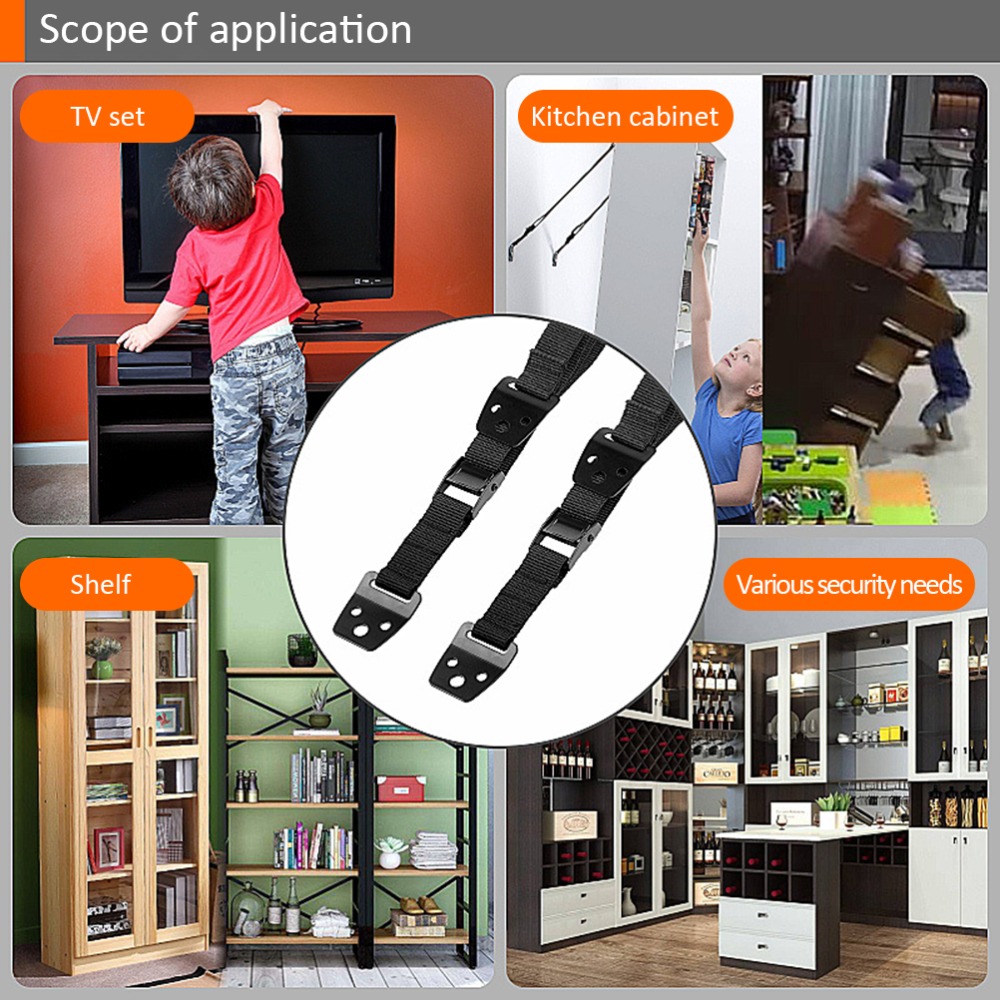 2Pcs Secure Nylon Furniture An - Earthquake Anchor Strap 评论和价格