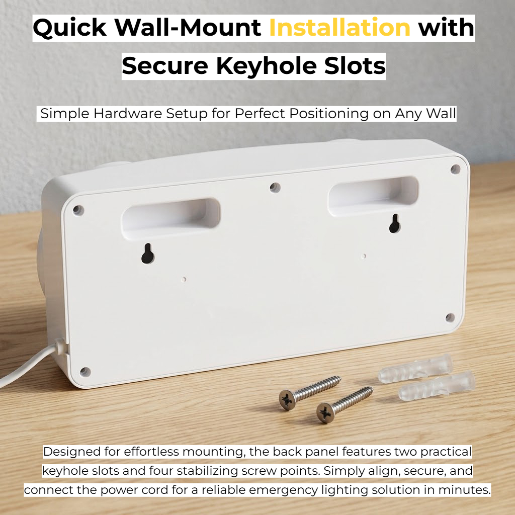 Dual-Head LED Emergency Light  - Power Outage Light 评论和价格